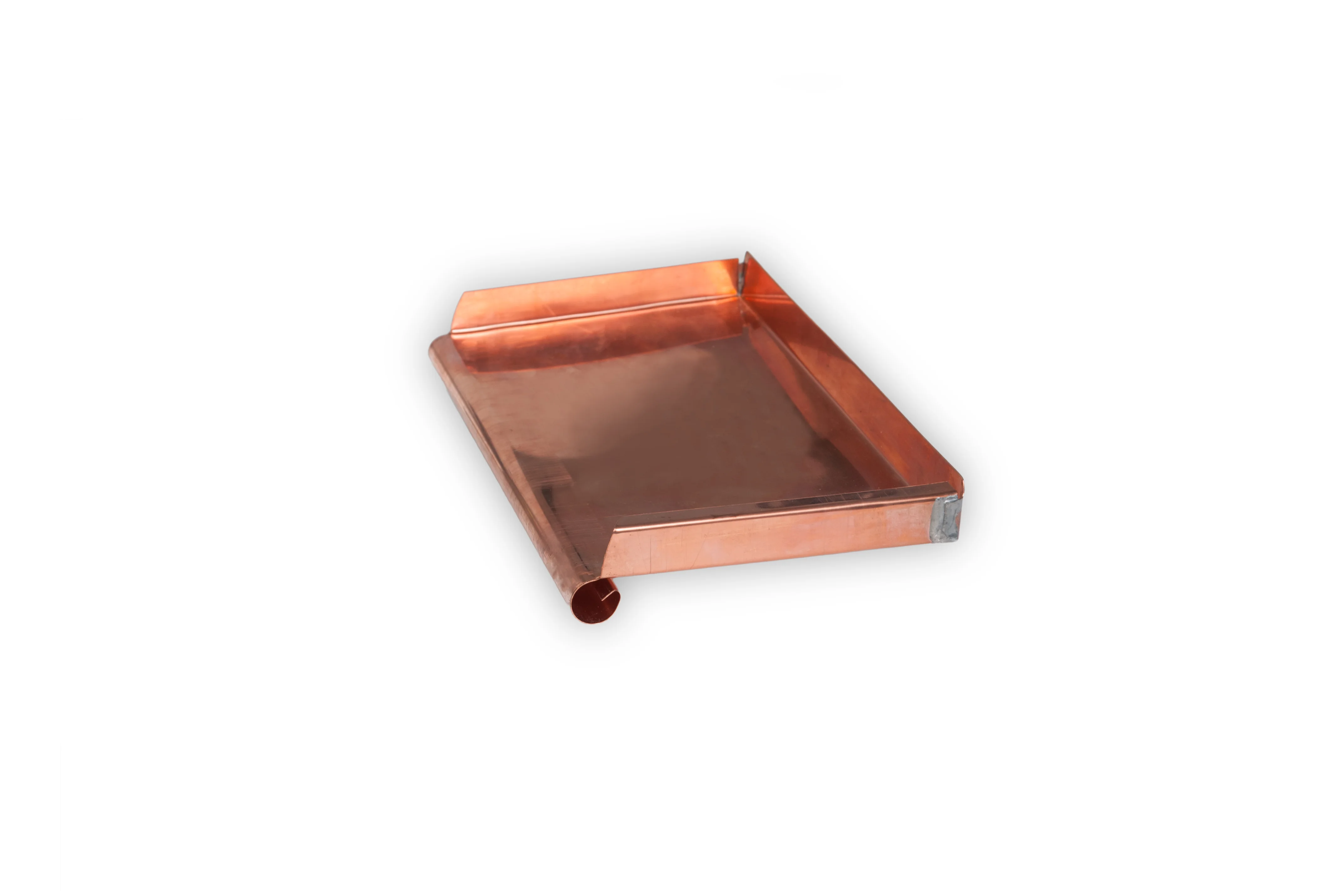 Kupfer Fensterbank mit gerollter Tropfkante Kupfer Fensterbank mit gerollter Tropfkante