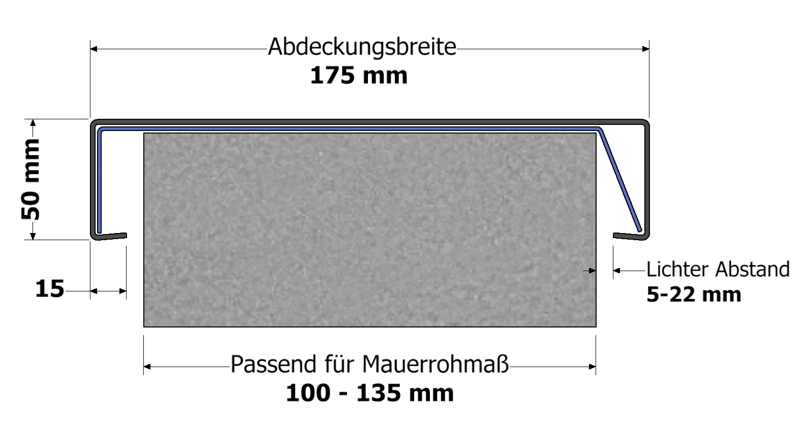 Mauerbreite XS