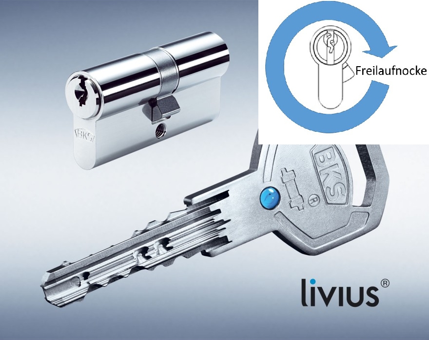 BKS Livius Doppelzylinder mit Freilauf 